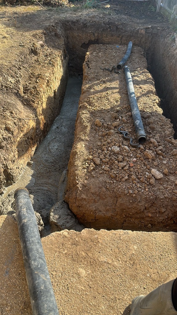Ground Line Concrete Pumping Pipeline in Action Epsom